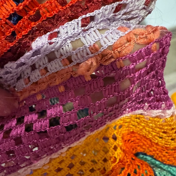 Show Me Your Mumu Crochet Maxi Coverup - Rainbow Stripe - Size M - Picture 9 of 9